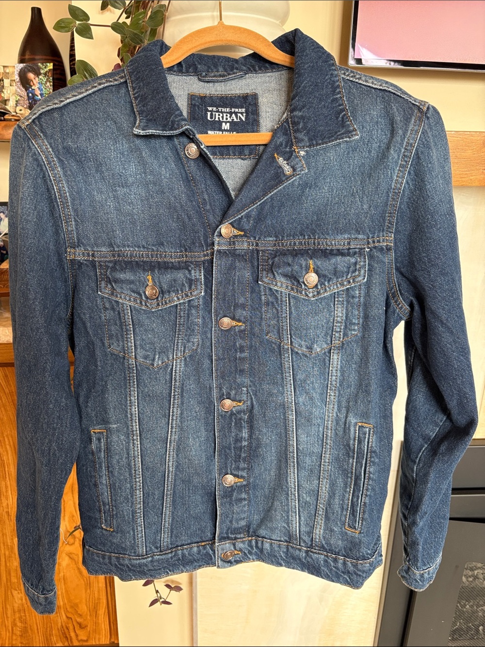 We The Free Women's Medium Blue Denim Jean Jacket